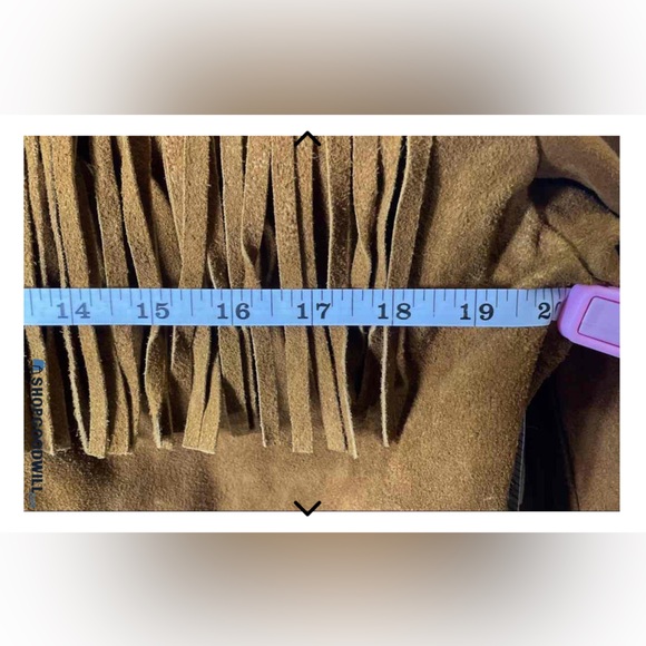 Rare vintage fringe crude doe suede/buckskin jacket 1950’s Western Boho native - Picture 9 of 9